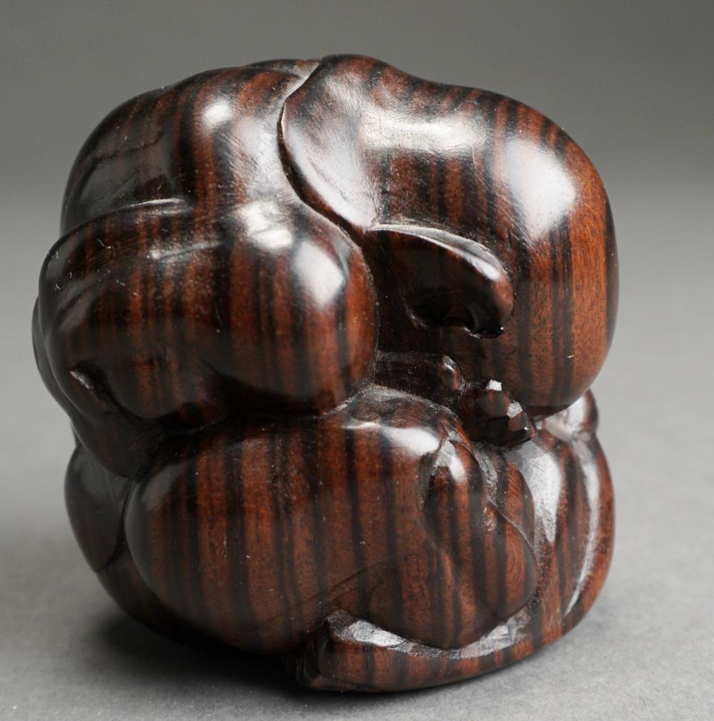 JAPANESE CARVED ROSEWOOD, WEEPING