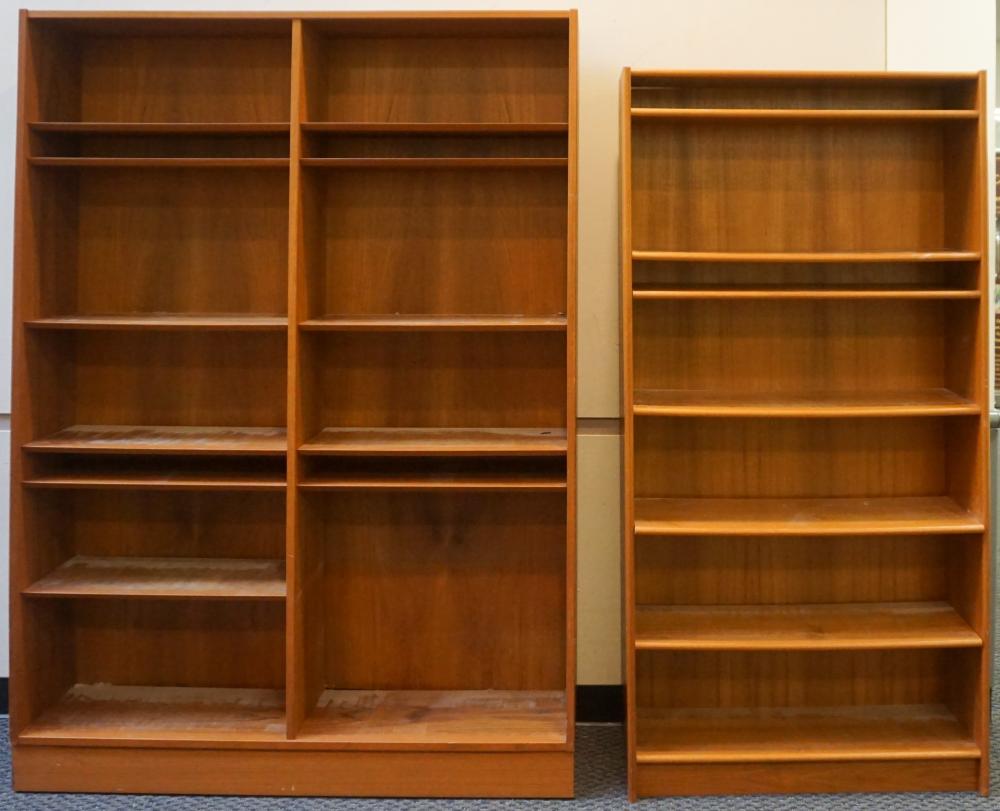 THREE MID-CENTURY MODERN TEAK BOOKCASES