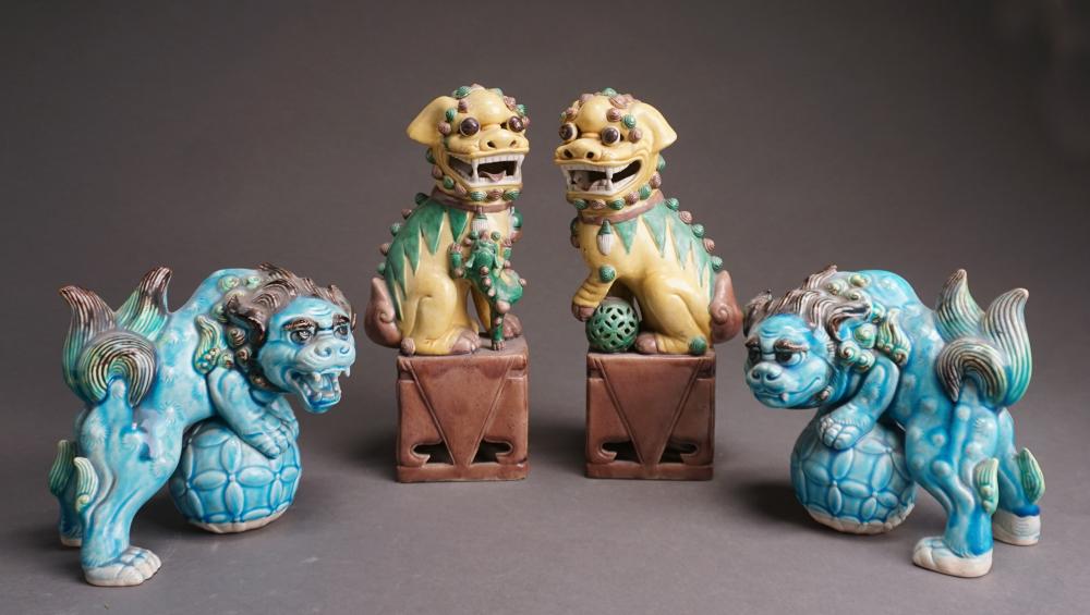 TWO PAIRS SOUTHEAST ASIAN POLYCHROME