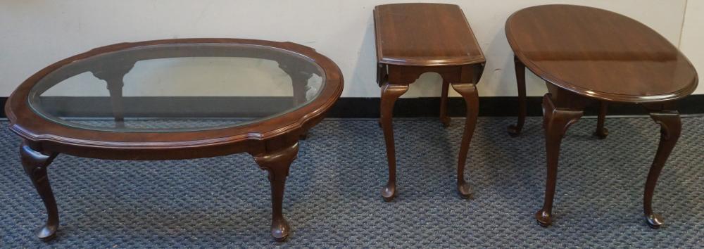 TWO ETHAN ALLEN QUEEN ANNE STYLE STAINED