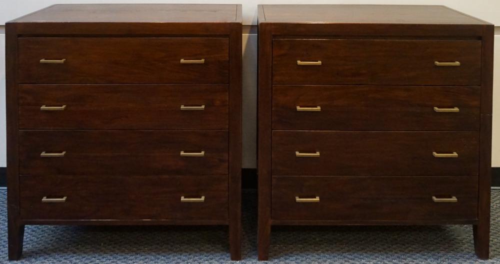 PAIR CRATE BARREL STAINED FRUITWOOD 32e9e1