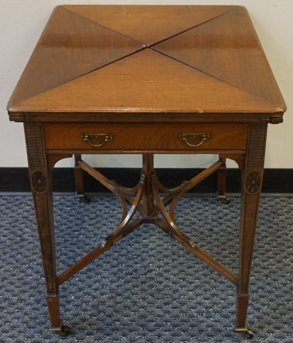 FEDERAL STYLE WALNUT GAME TABLE,