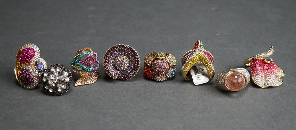 COLLECTION OF EIGHT FASHION RINGSCollection
