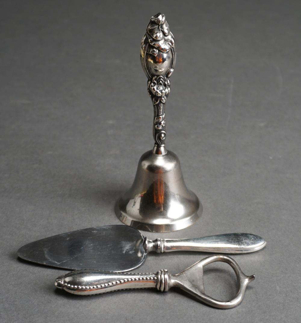 STERLING SILVER HANDLE DINNER BELL,