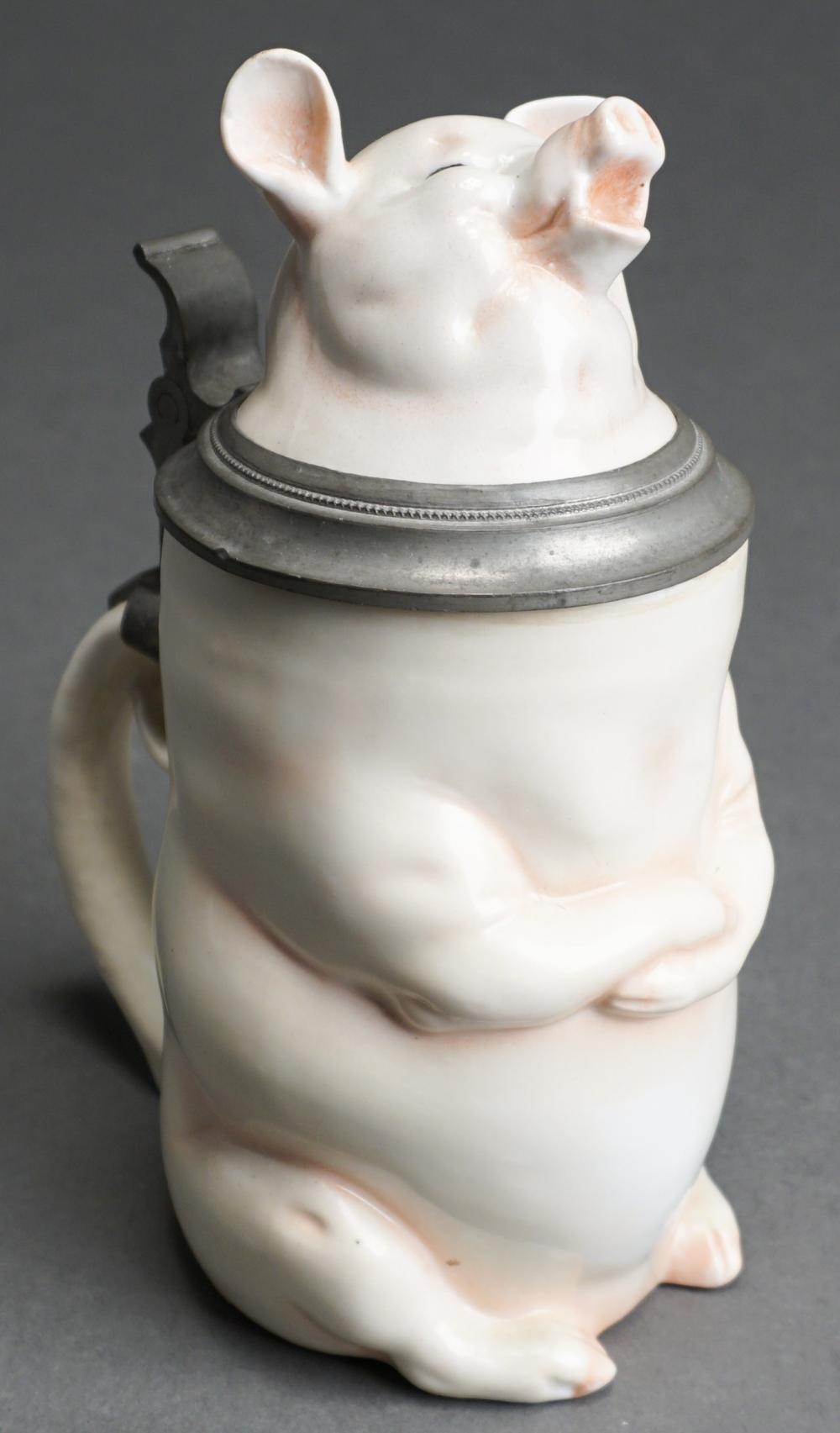 MUSTERSCHUTZ PEWTER MOUNTED PORCELAIN