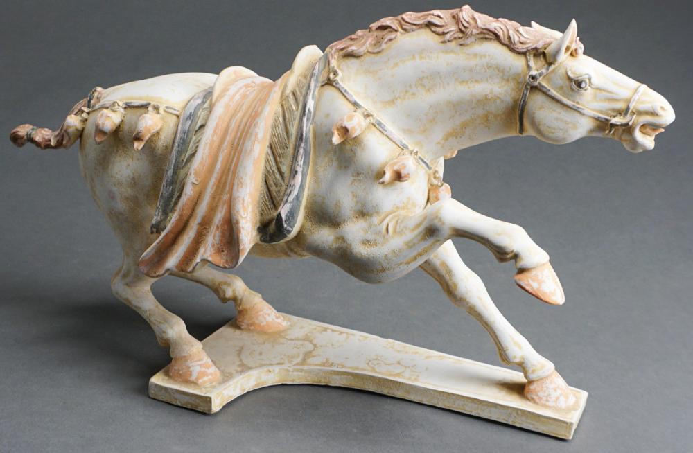 CHINESE TANG STYLE CERAMIC HORSE,