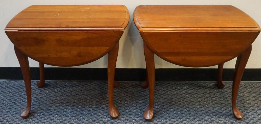 PAIR QUEEN ANNE STYLE CHERRY DROP-LEAF