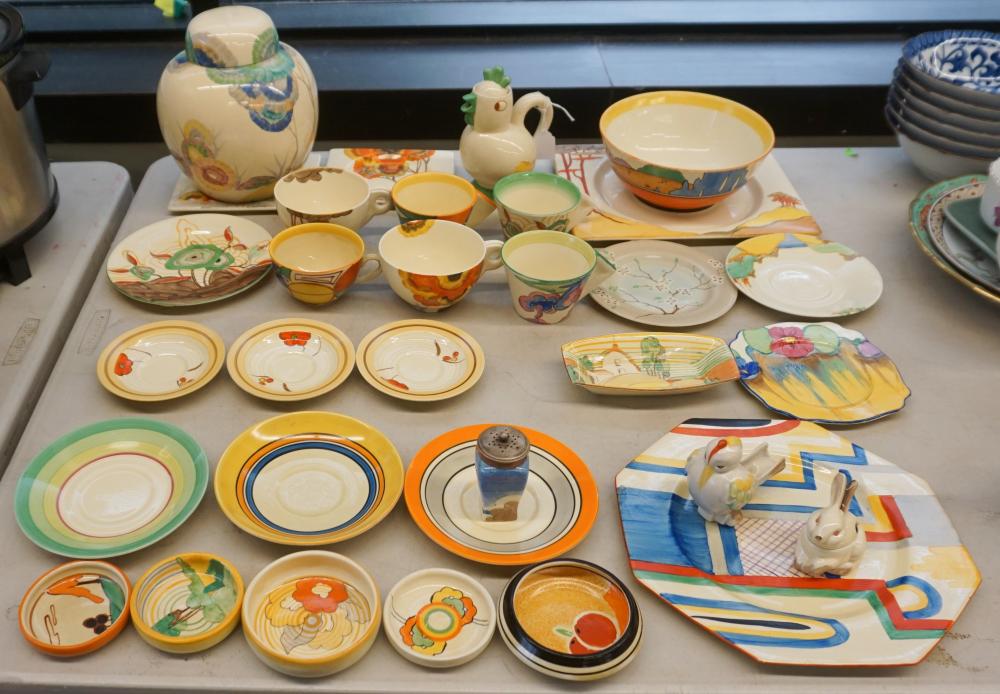 COLLECTION OF THIRTY-TWO CLARICE CLIFF