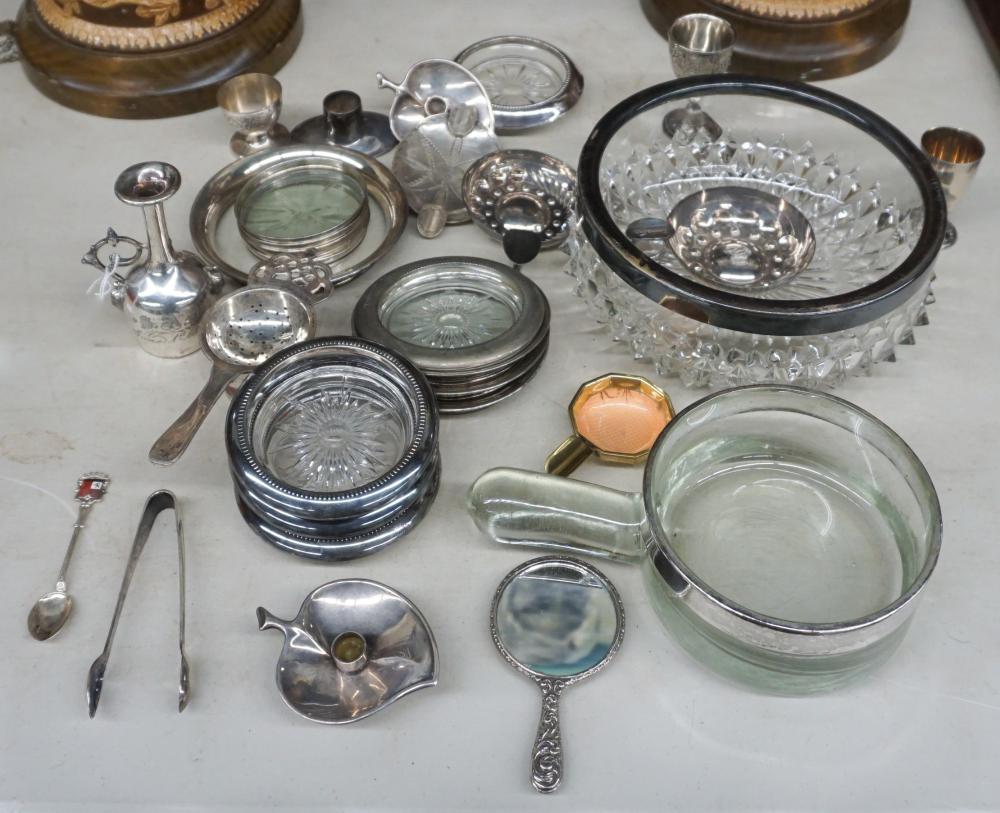 COLLECTION OF SILVERPLATE CABINET