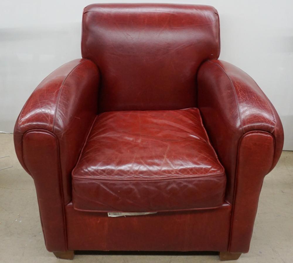 BAUHAUS RED LEATHER UPHOLSTERED