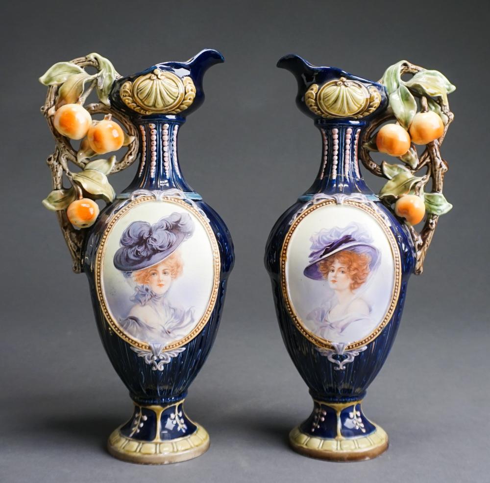 PAIR AUSTRIAN DECORATED CERAMIC 32ec80