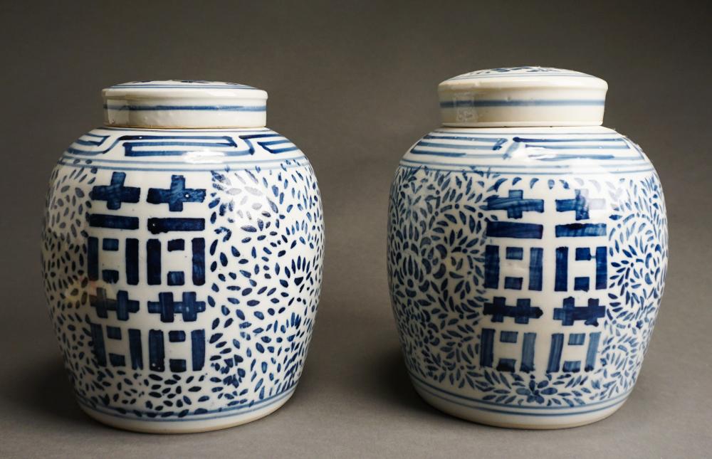 PAIR OF CHINESE BLUE AND WHITE