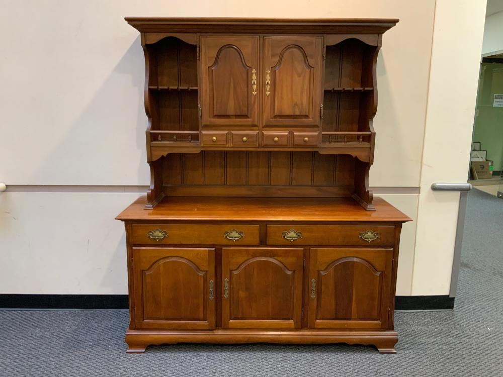 FEDERAL STYLE CHERRY TWO-PART HUTCH