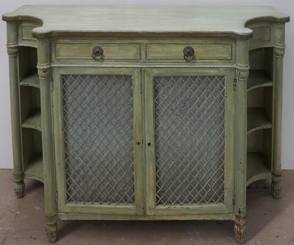 NEOCLASSICAL STYLE GREEN PAINTED 32ecdb