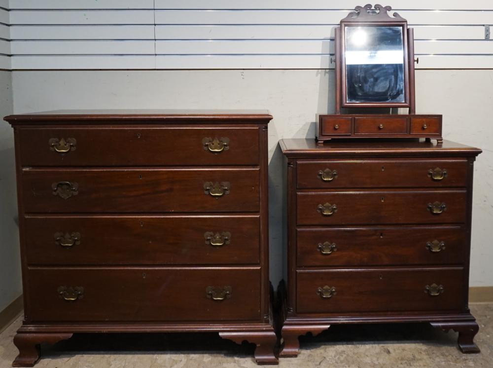 TWO BIGGS MAHOGANY CHEST OF DRAWERS