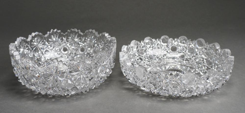 TWO AMERICAN BRILLIANT PERIOD CUT CRYSTAL