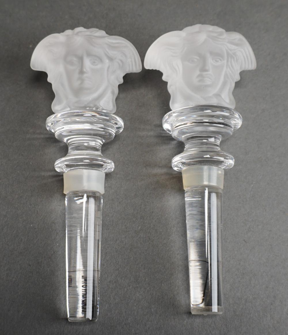 PAIR ROSENTHAL VERSACE GLASS BOTTLE