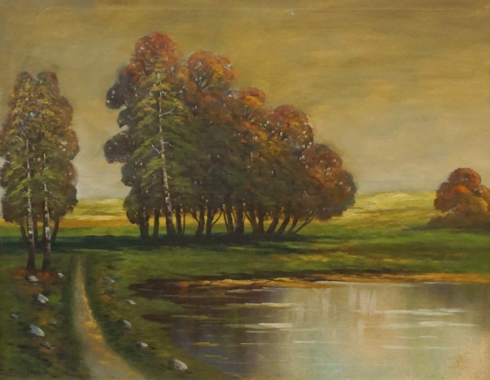 E. ECKHARDT, LAKE AND PATH IN FALL