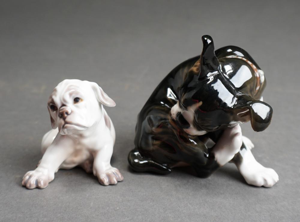 MEISSEN FIGURE OF TERRIER AND DANISH 32ee14