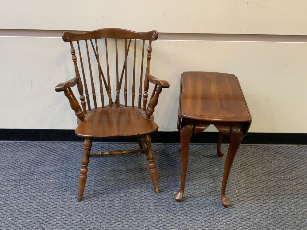 QUEEN ANNE STYLE CHERRY DROP-LEAF TABLE