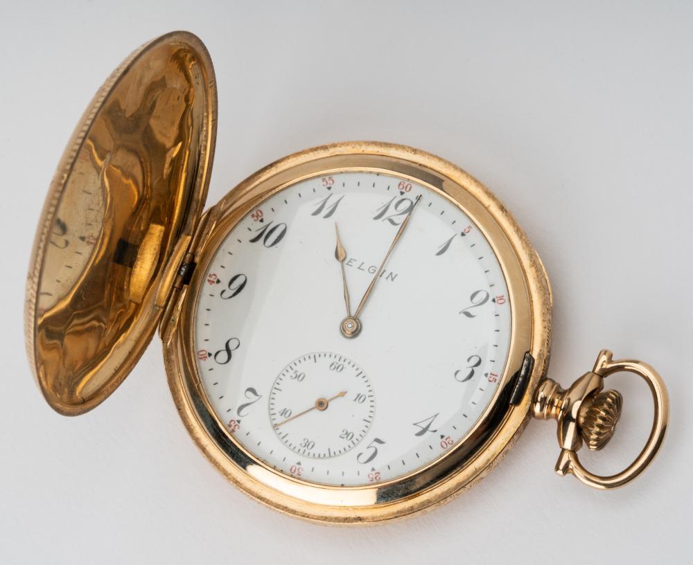 ELGIN 14 KARAT YELLOW GOLD POCKET WATCH38.00