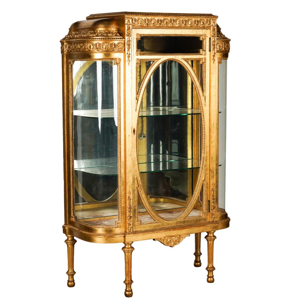 NEOCLASSICAL STYLE GILTWOOD VITRINE 32ef18