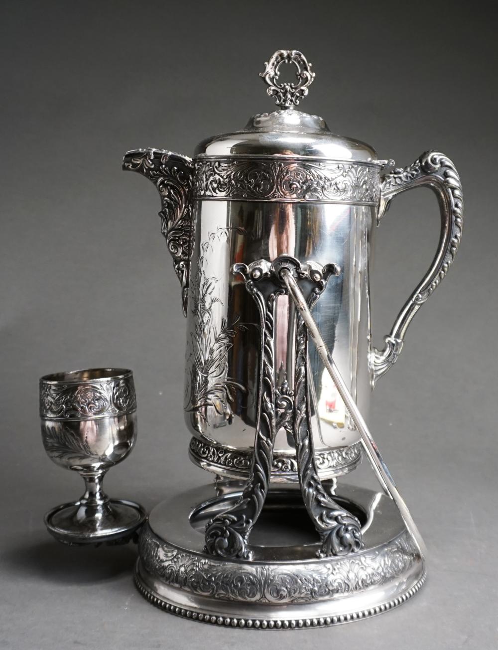 HOMAN SILVER PLATE BEVERAGE POURING