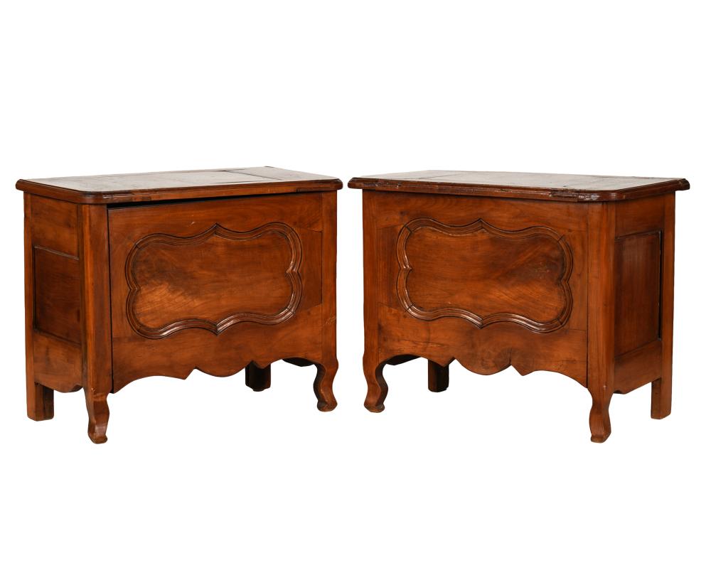 PAIR OF FRENCH PROVINCIAL WALNUT