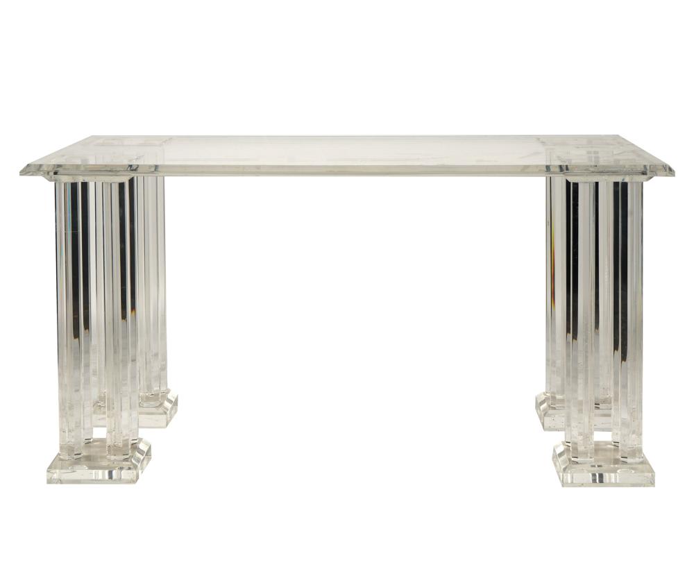 LUCITE DINING TABLE1980s the rectangular 32efee