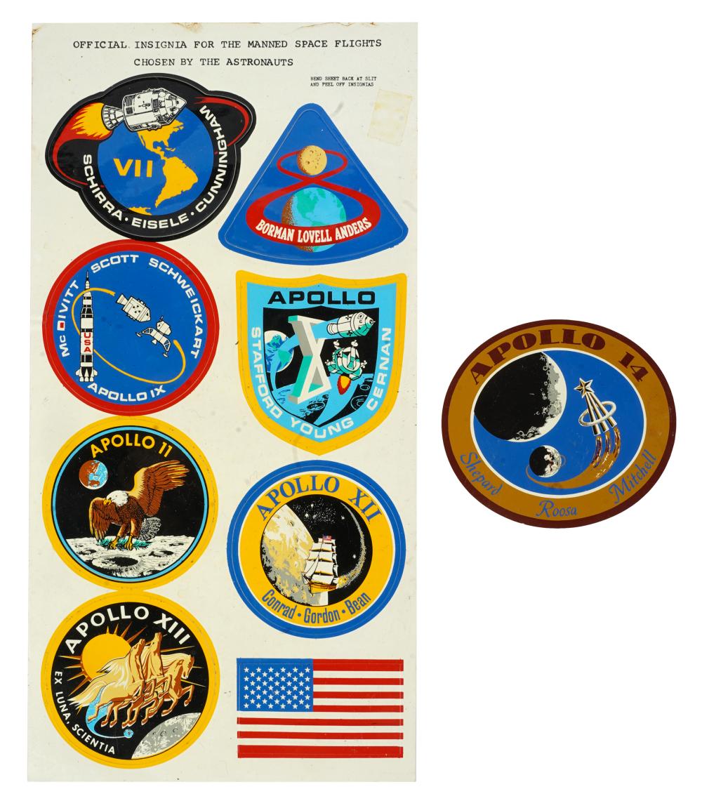 COLLECTION OF NASA INSIGNIA STICKERScomprising