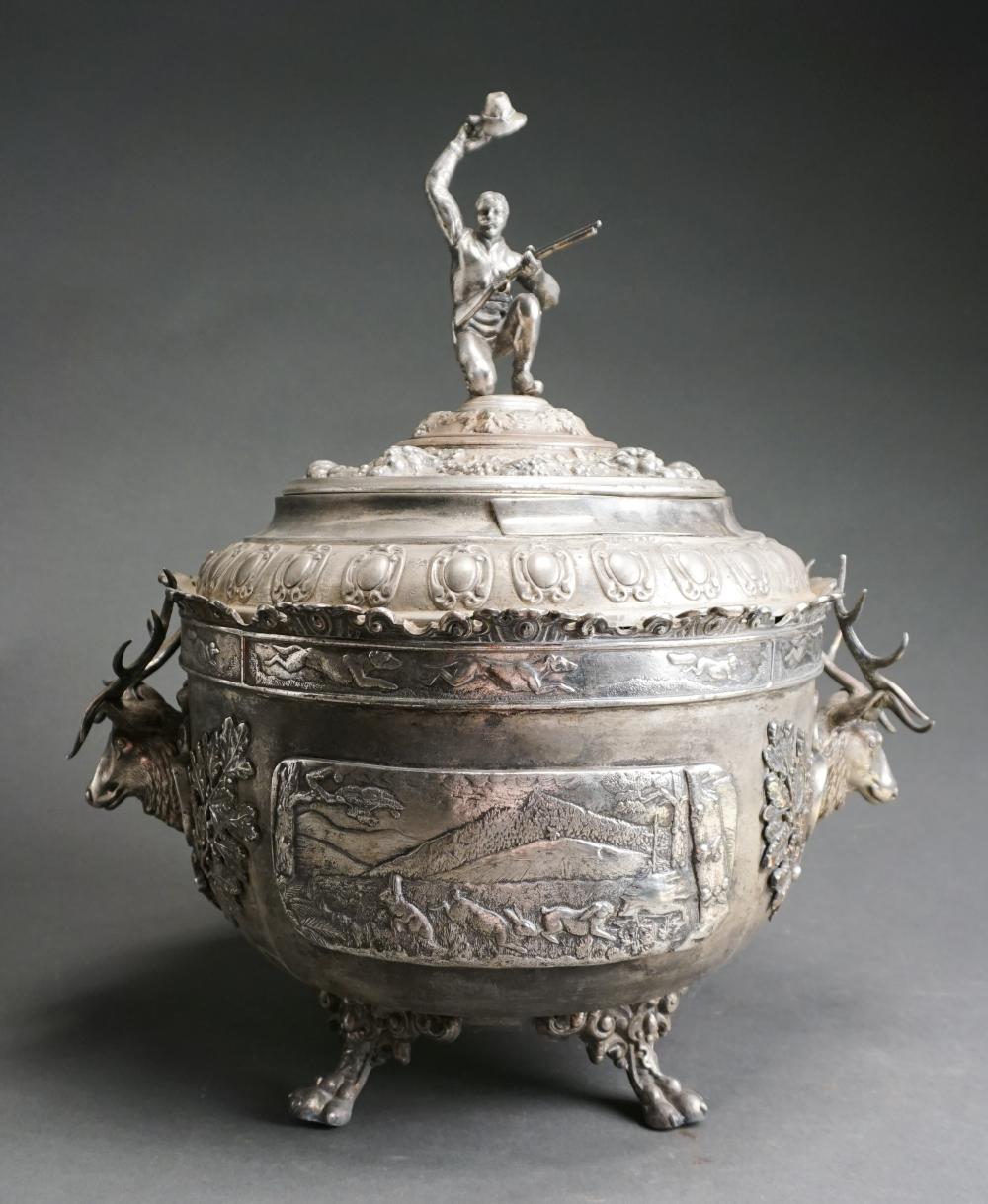 SILVER PLATE HUNTING TROPHY, 23