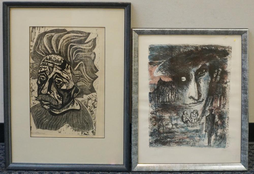 IRVING AMEN, EINSTEIN, WOODCUT AND ABSTRACT