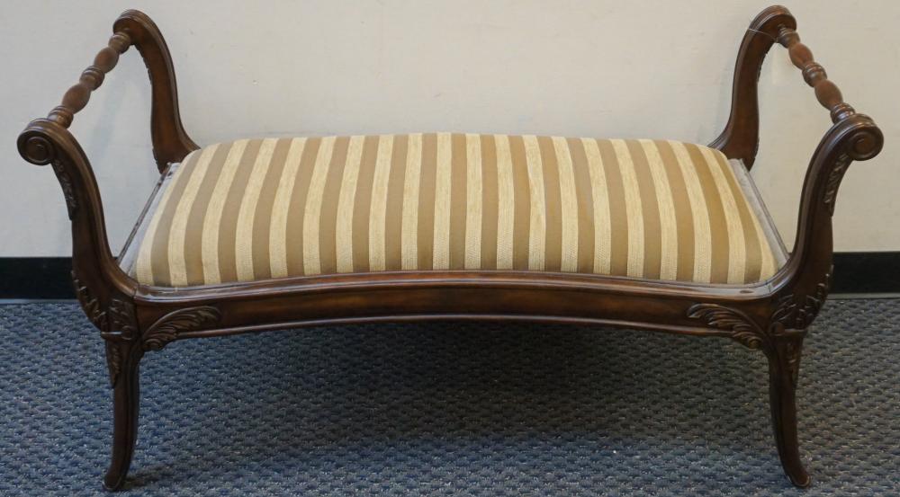 HILLSDALE FURNITURE MAHOGANY UPHOLSTERED