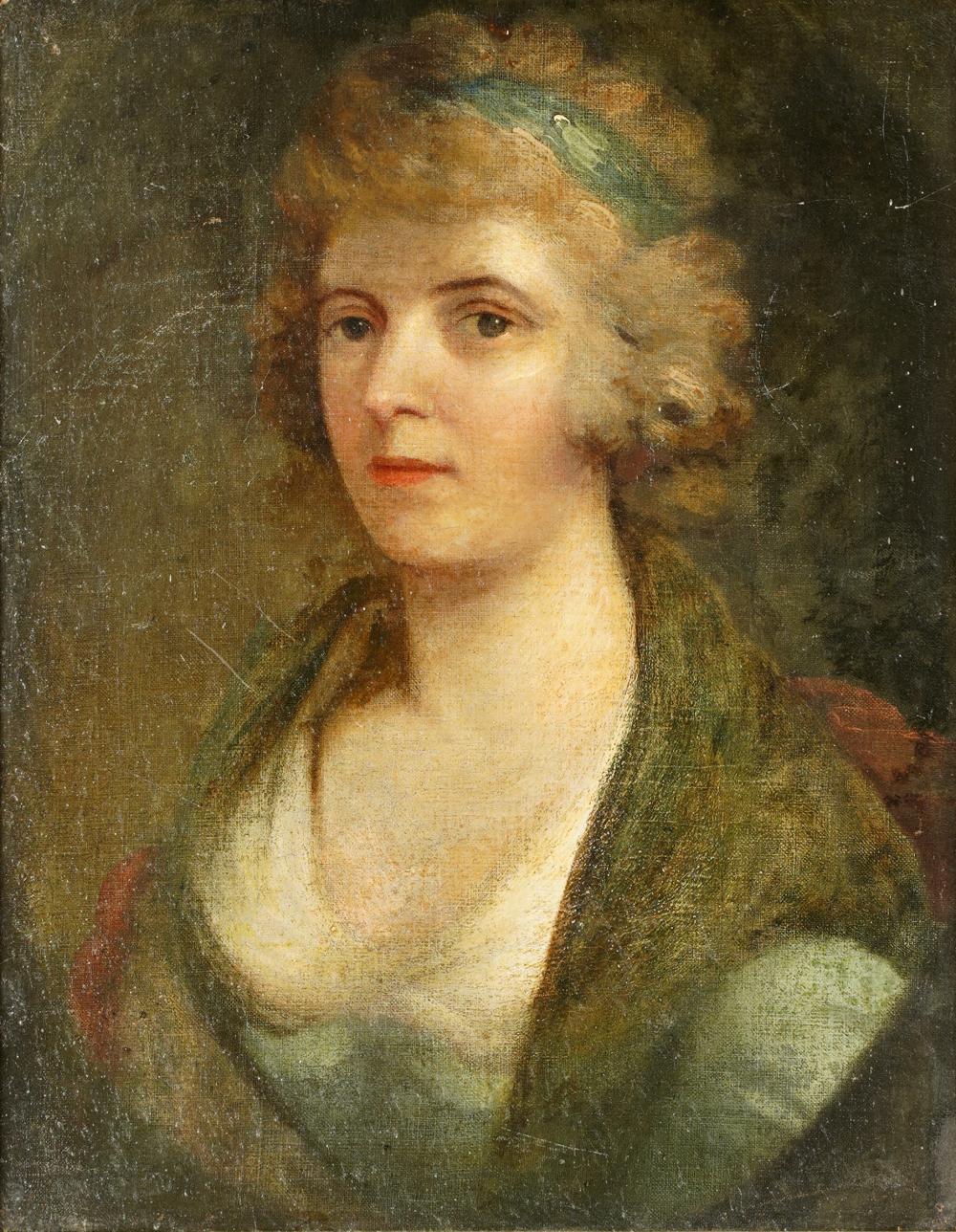 ENGLISH SCHOOL: PORTRAIT OF A LADYoil