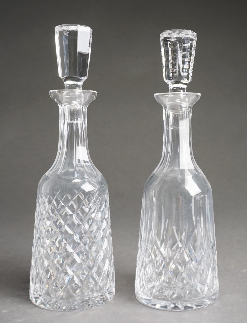 TWO WATERFORD CUT CRYSTAL DECANTERS  32f065