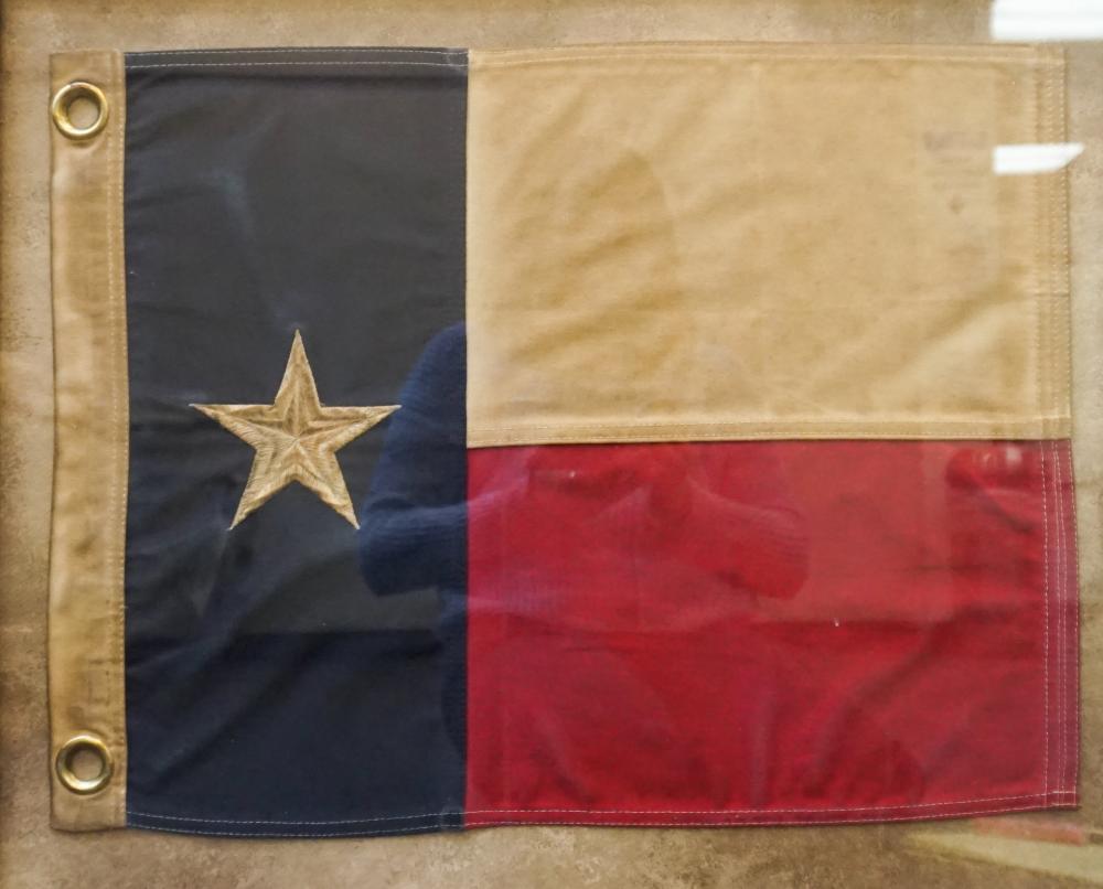 FRAMED FLAG OF TEXAS, 27 X 31 IN.