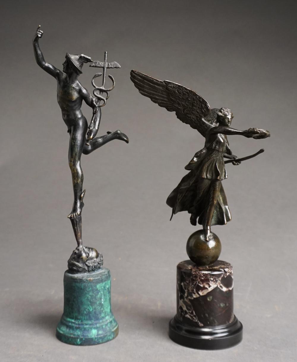 TWO CONTINENTAL BRONZE ALLEGORICAL 32f0a7