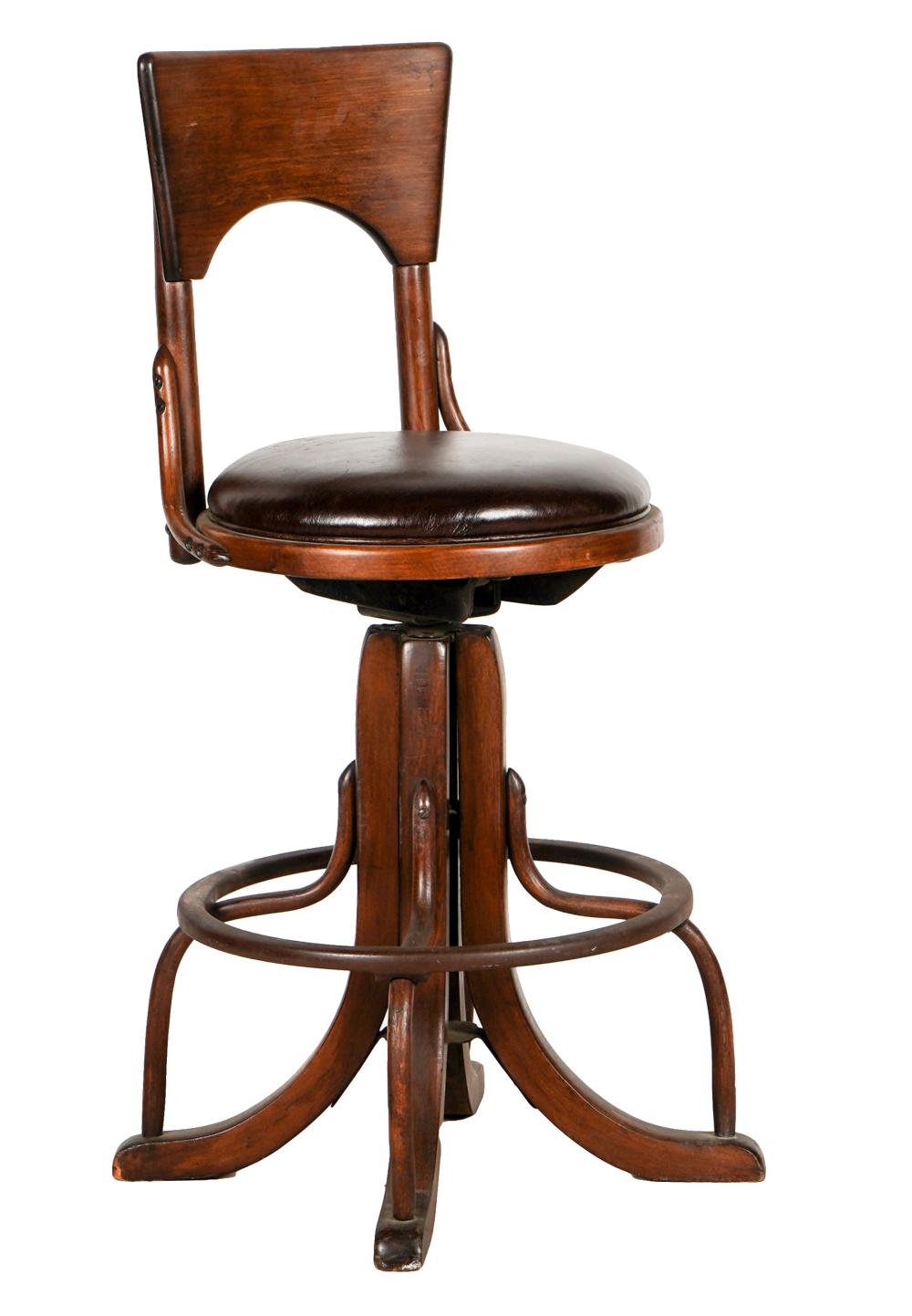 THONET-STYLE BAR STOOLcirca 1900;