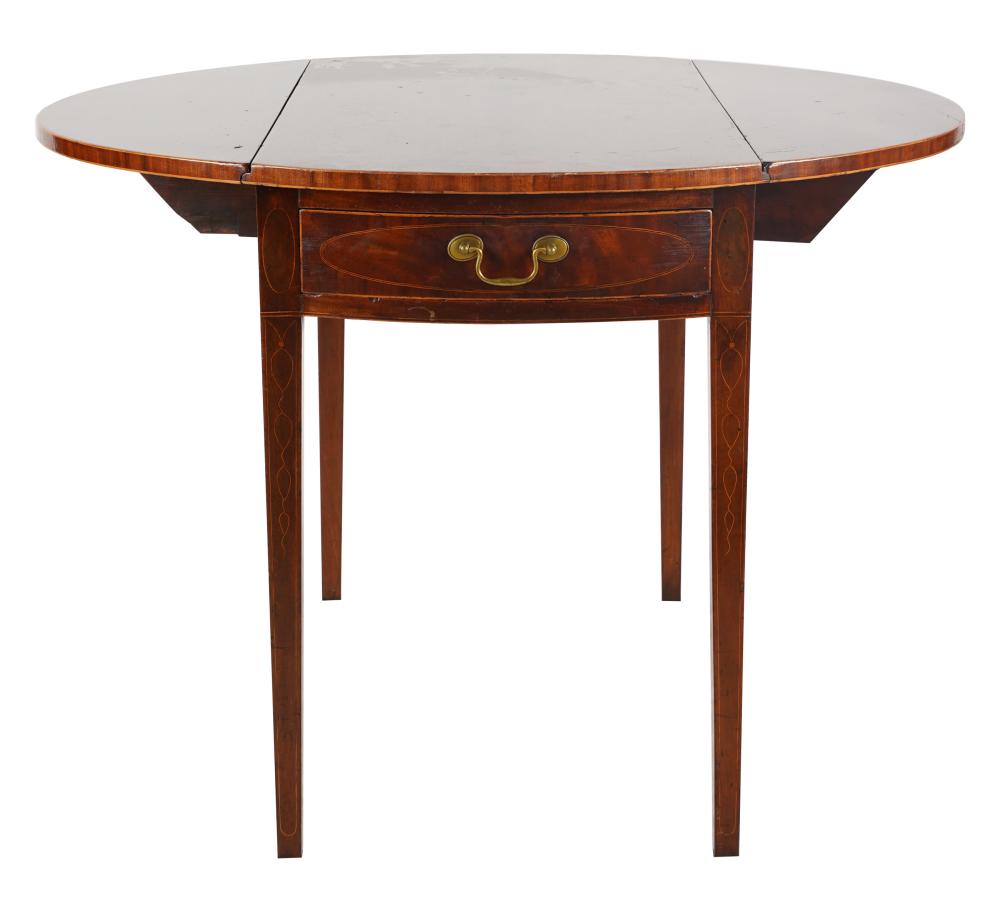 SHERATON LINE-INLAID MAHOGANY PEMBROKE