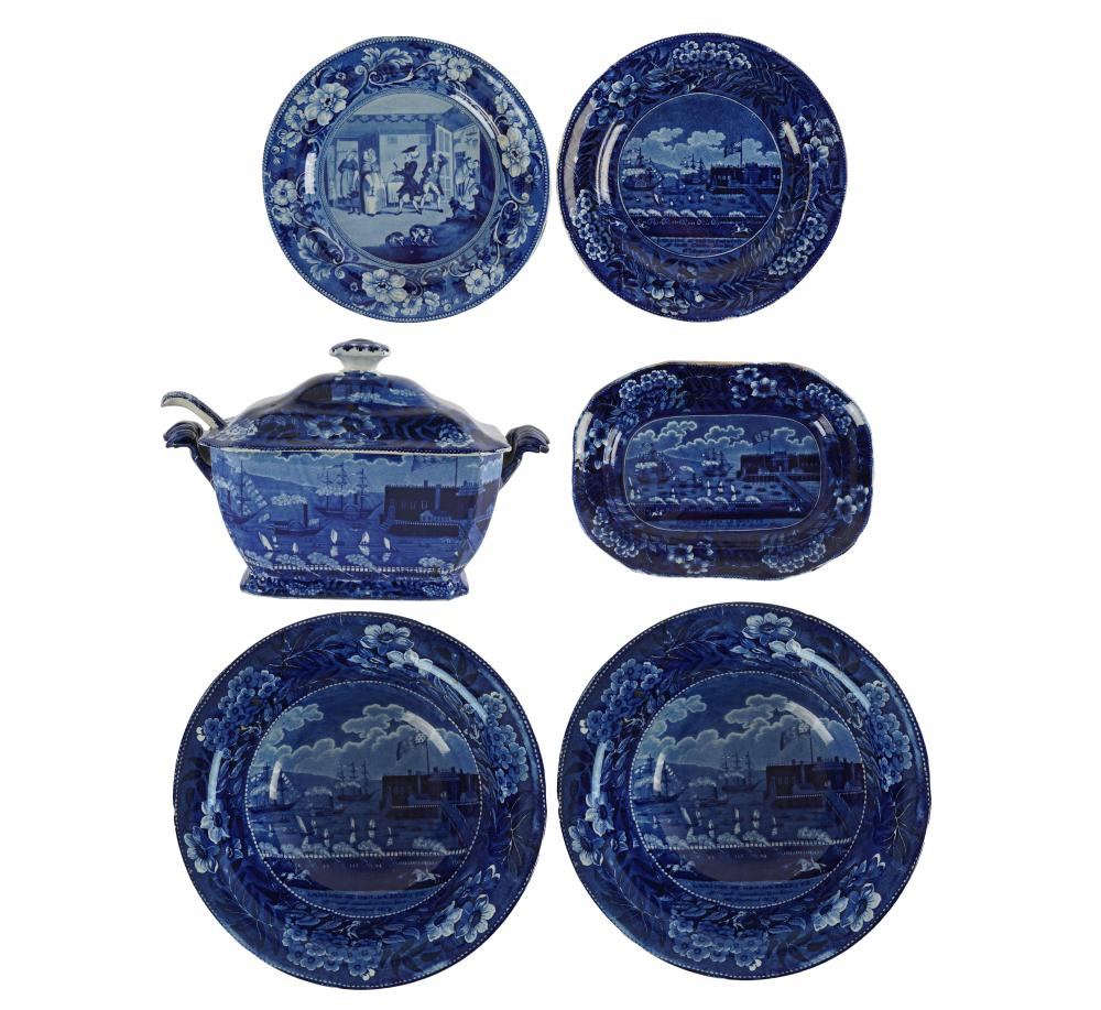 HISTORICAL BLUE STAFFORDSHIRE POTTERY