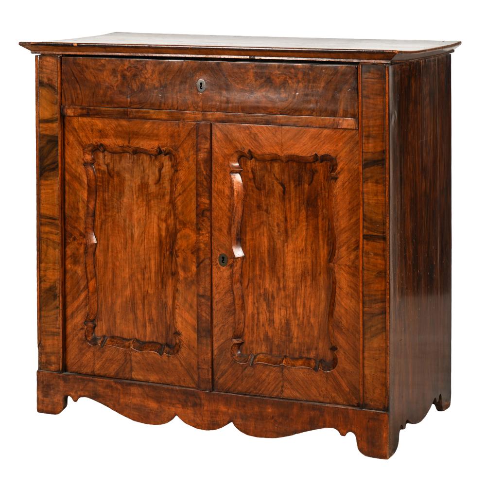 FRENCH PROVINCIAL WALNUT SIDE CABINEThaving