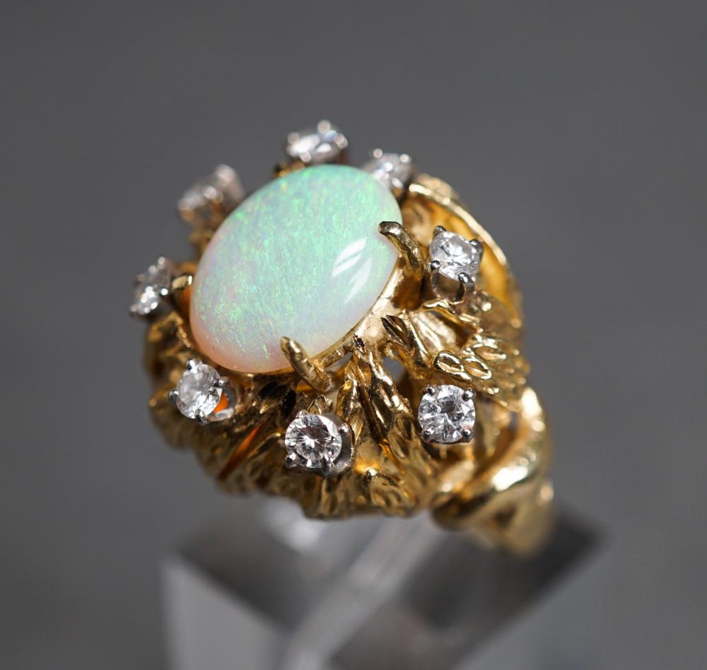 14 KARAT YELLOW GOLD OPAL AND 32f136