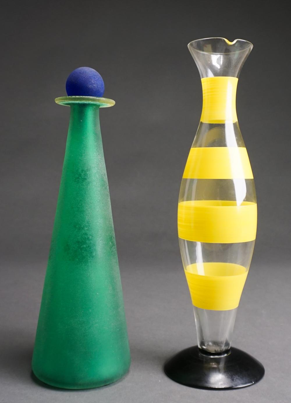 CONTEMPORARY GLASS PITCHER AND 32f1b4