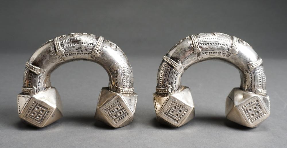 PAIR SOUTHEAST ASIAN SILVERPLATE