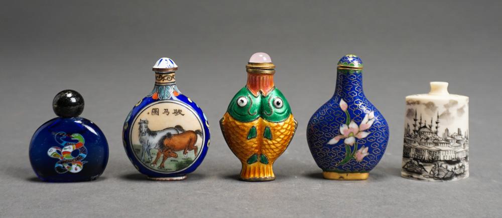 GROUP OF FIVE PORCELAIN AND OTHER