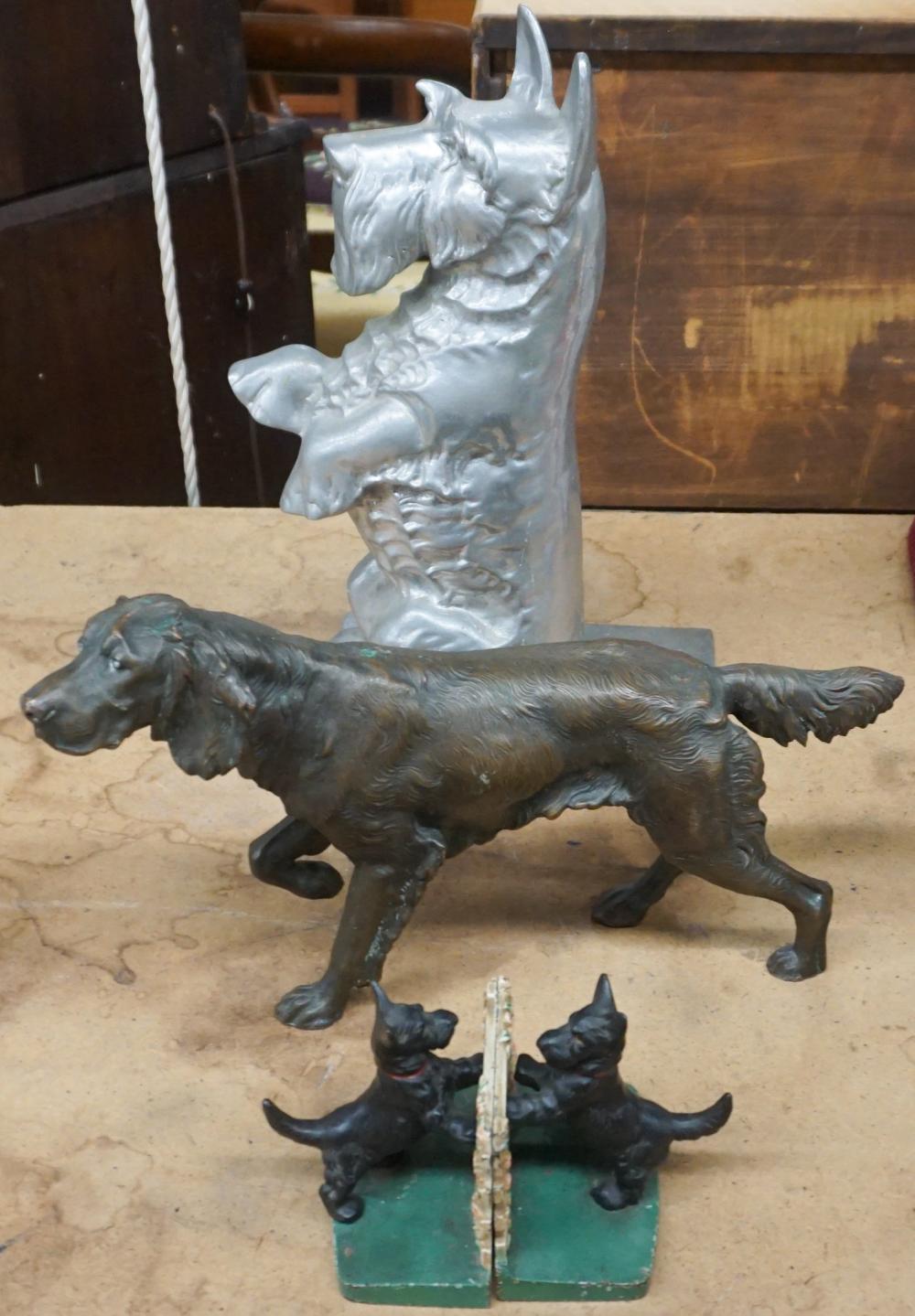 COLLECTION OF METAL DOG SCULPTURES  32f268