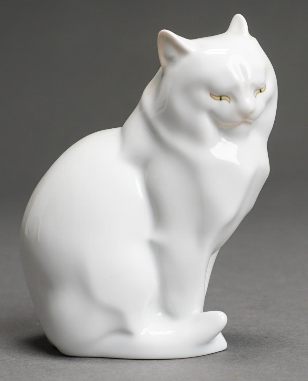 HEREND WHITE PORCELAIN FIGURE OF