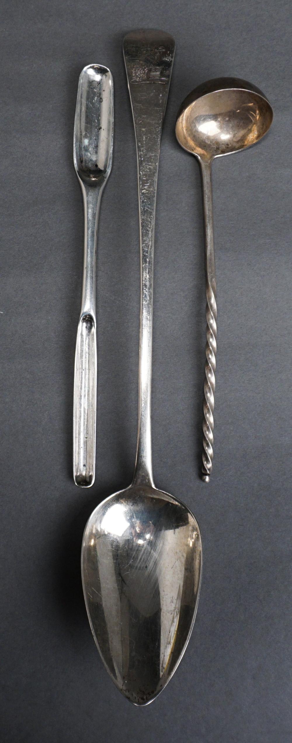 GEORGE III SILVER SERVING SPOON,