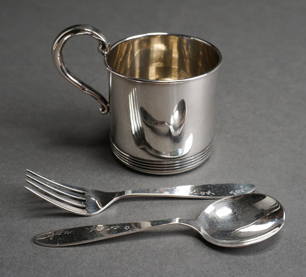 STERLING SILVER BABY CUP AND LULLABY