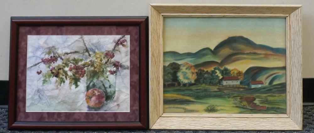 FRAMED WATERCOLOR STILL LIFE AND 32f3ca